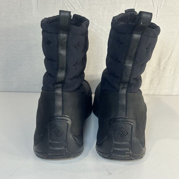 Columbia Erial II Women’s Mid Black Nylon Fleece Lined Pull On Winter Boot Sz 9 - Picture 4 of 6